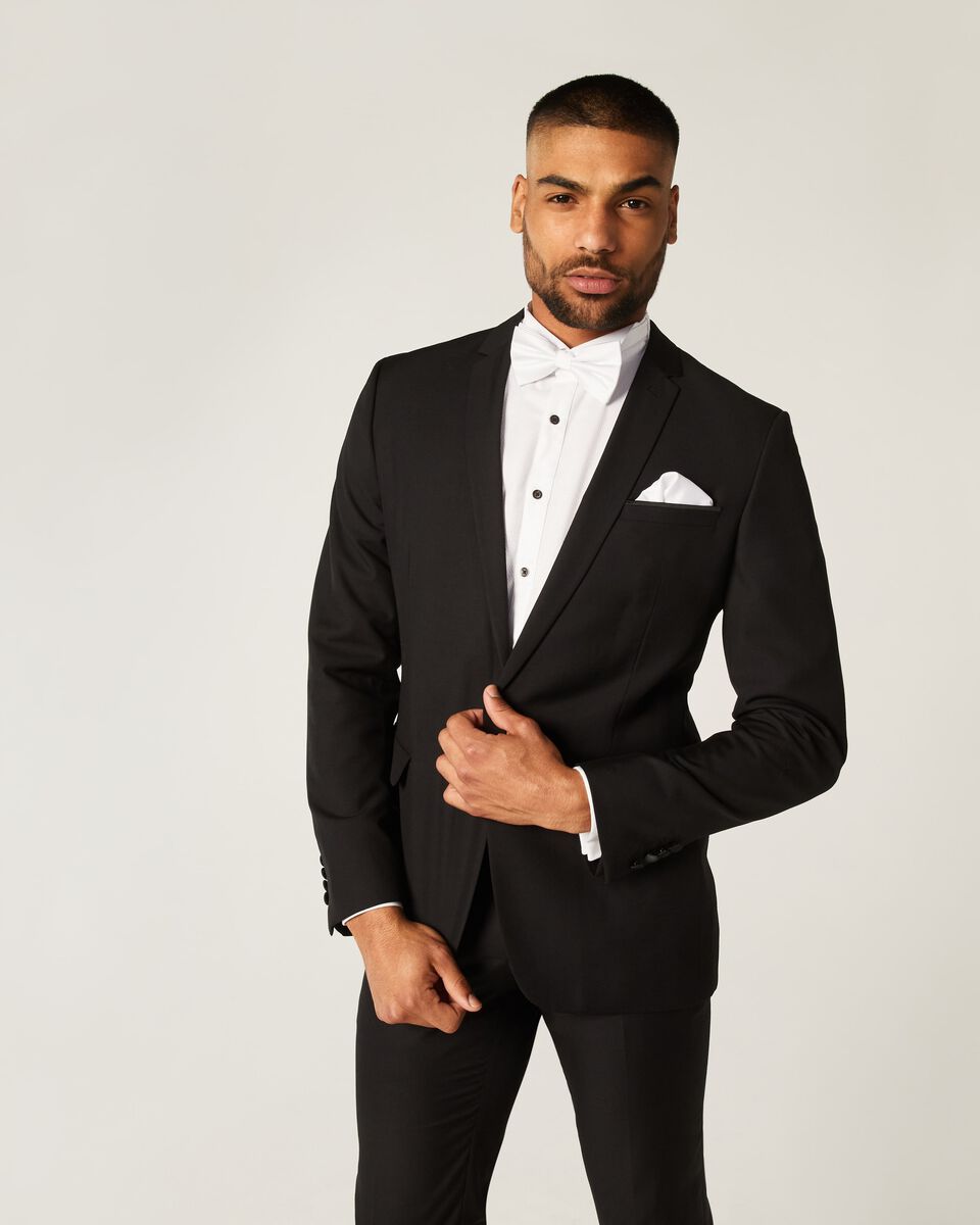 Mens Black Chintz Tuxedo Jacket